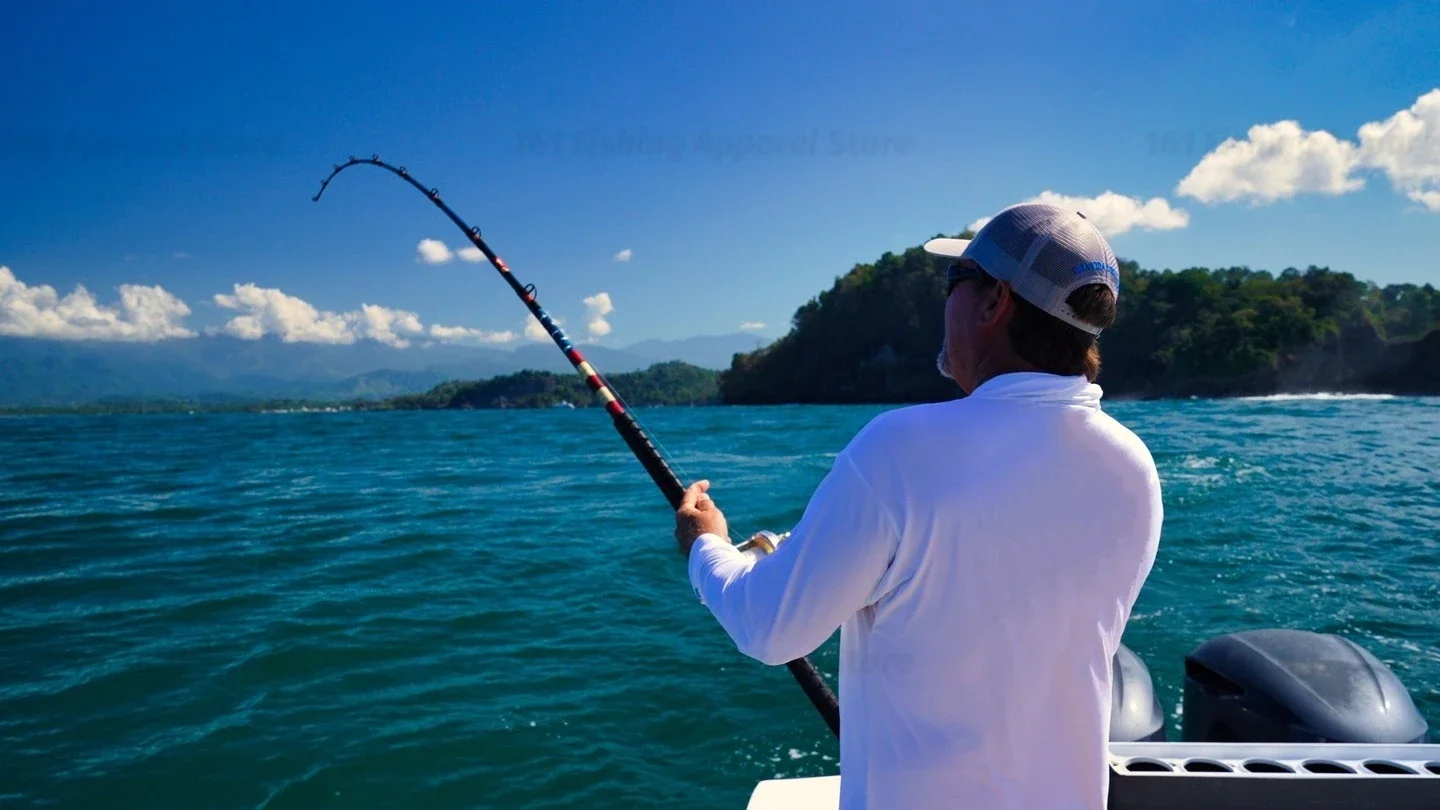 Men Hood Fishing Shirt long sleeve fishing t shirt uv protection Fishing Apparel view 5