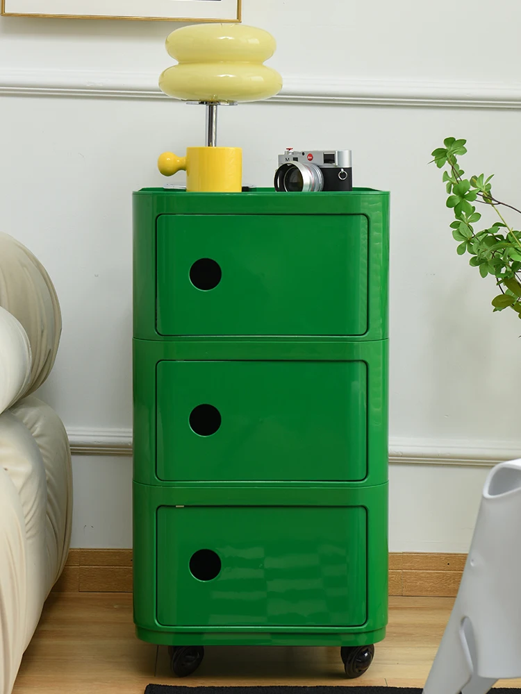 Bedside Table Home Multi-Layer Locker Mid-Ancient Sofa Side Table Mobile Storage Cabinet