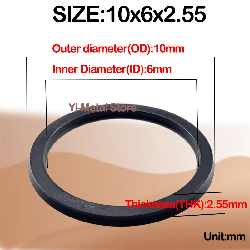 Y Type Seal, Z8 Cylinder Piston Seal,OD8-28,8x4x2.55,10x6x2.55,12x7x2.55,Nitrile Butadiene Rubber(NBR) ,Oil Resistant,Waterproof