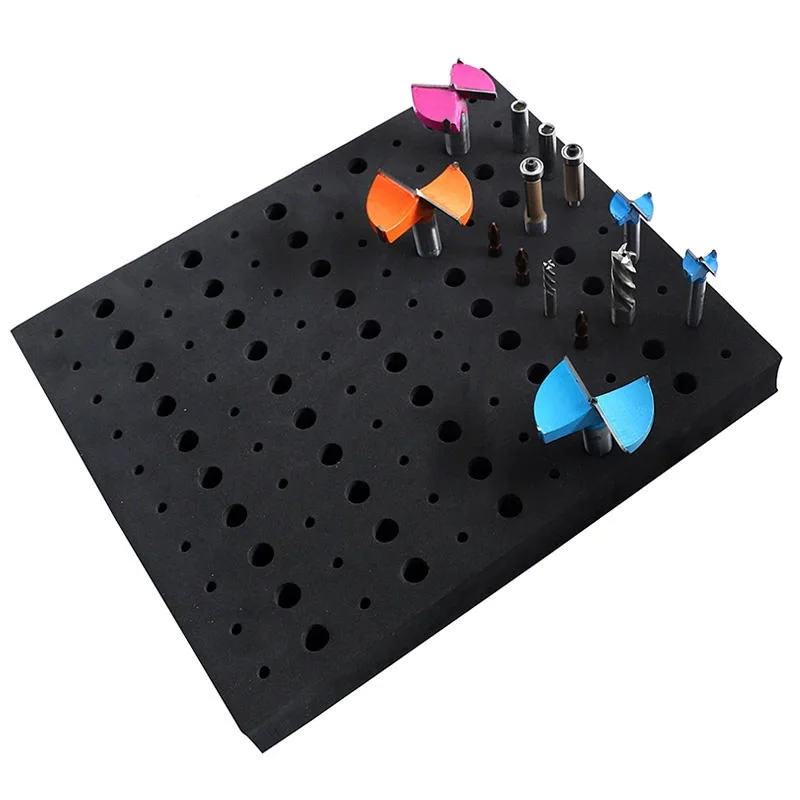 EVA High-Density Milling Cutter Storage Box Eva Finishing Storage Box Plus Hard Foam Base Storage Pad Router Bit Tray