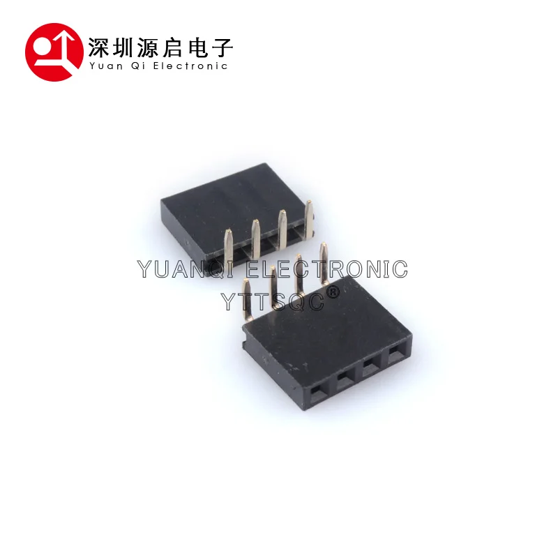 20PCS 1X4 PIN 4P Single Row Right Angle FEMALE PIN HEADER 2.54MM PITCH Strip Connector Socket 4pin For Arduino