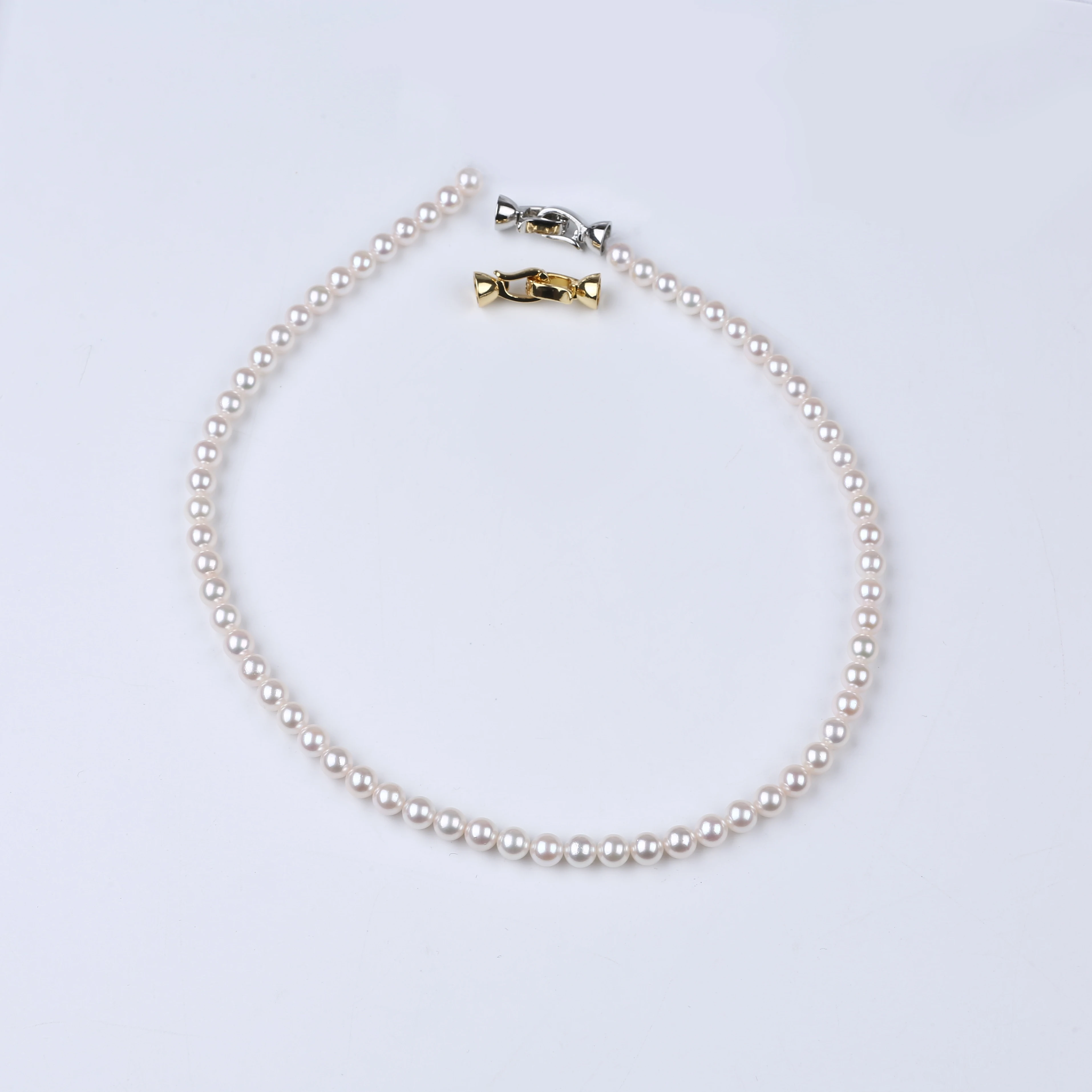 AAAAA  Grade Japan Sea Water Real Akoya Loose Pearl String 6-6.5mm For Necklace