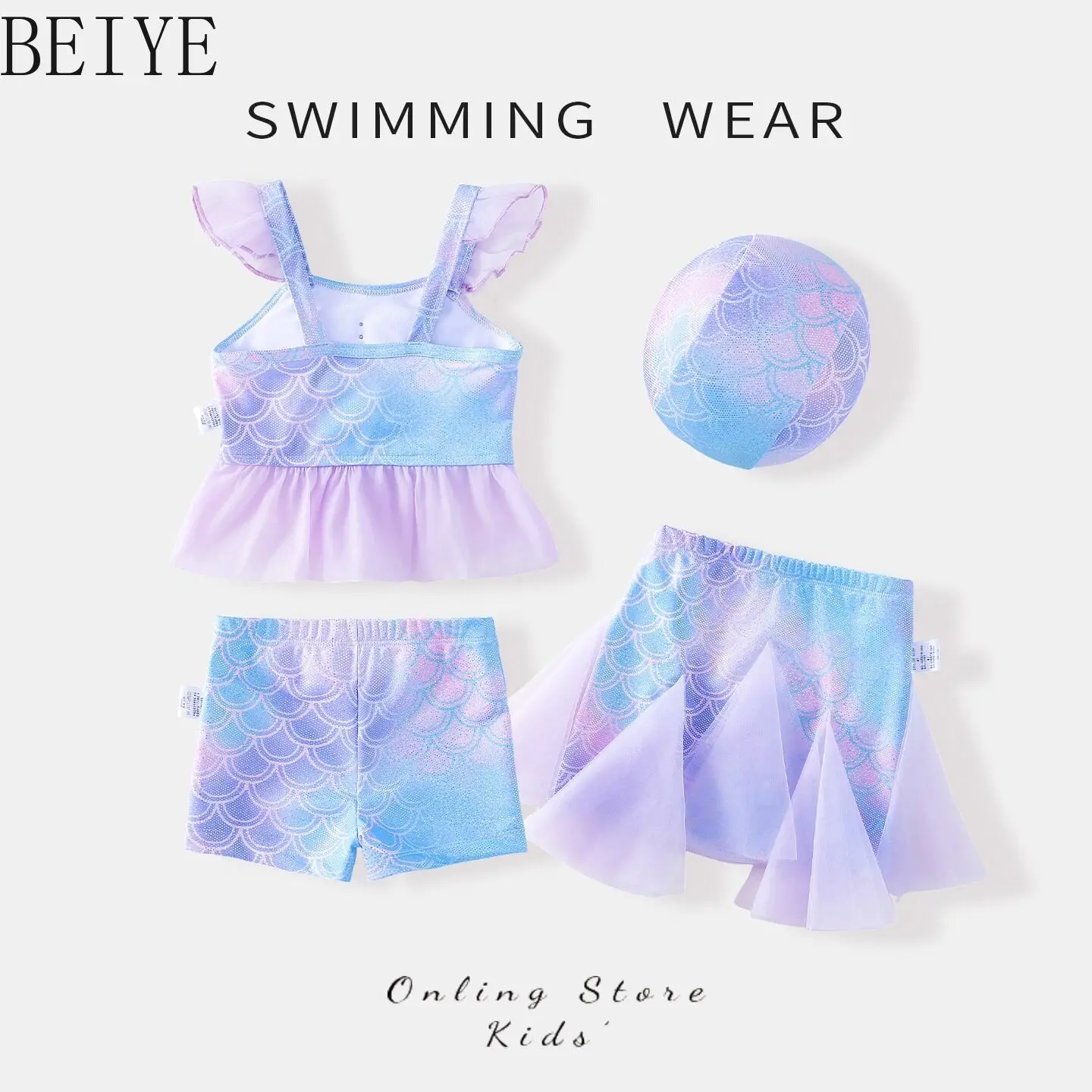 Girls' Two-piece Swim Suit 2026 New Summer Kids' Swimsuit Princess Style Kids Swim Wear Beach Vacation Children's Swimwear