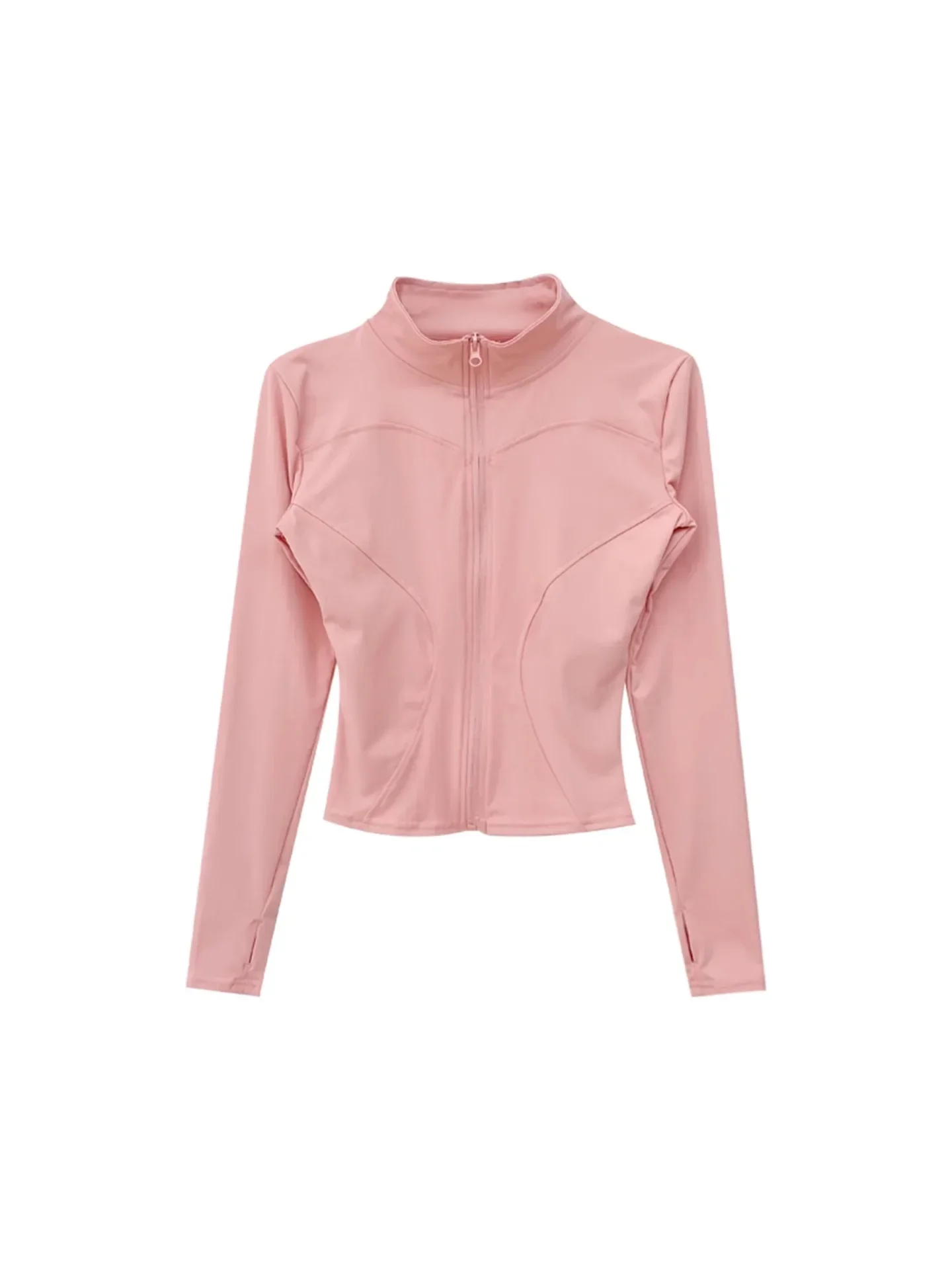 

Спортивная куртка с длинными рукавами, женские рубашки для фитнеса и йоги на молнии, топы для спортзала, спортивная одежда, пальто для бега, спортивная женская одежда