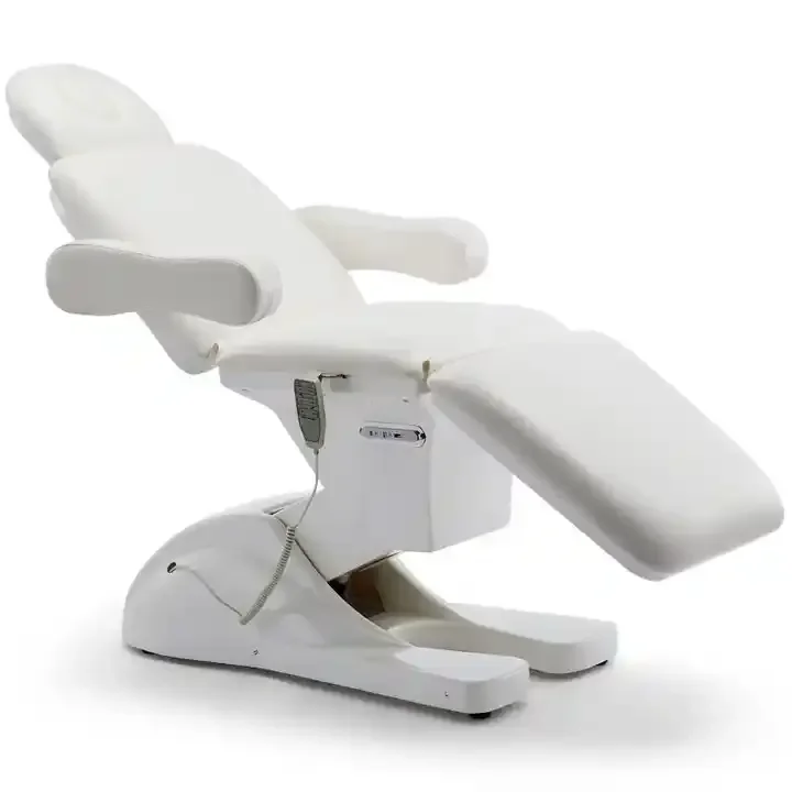 Electric Height Adjustable Spa Table With Metal Frame Synthetic Leather Salon Massage Treatment Bed 3