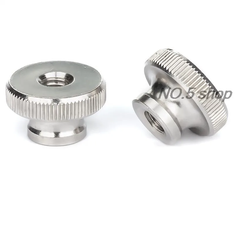 5Pcs M3 GB806 Stainless Steel High Head Knurled Hand Nut With hole Or Without Hole