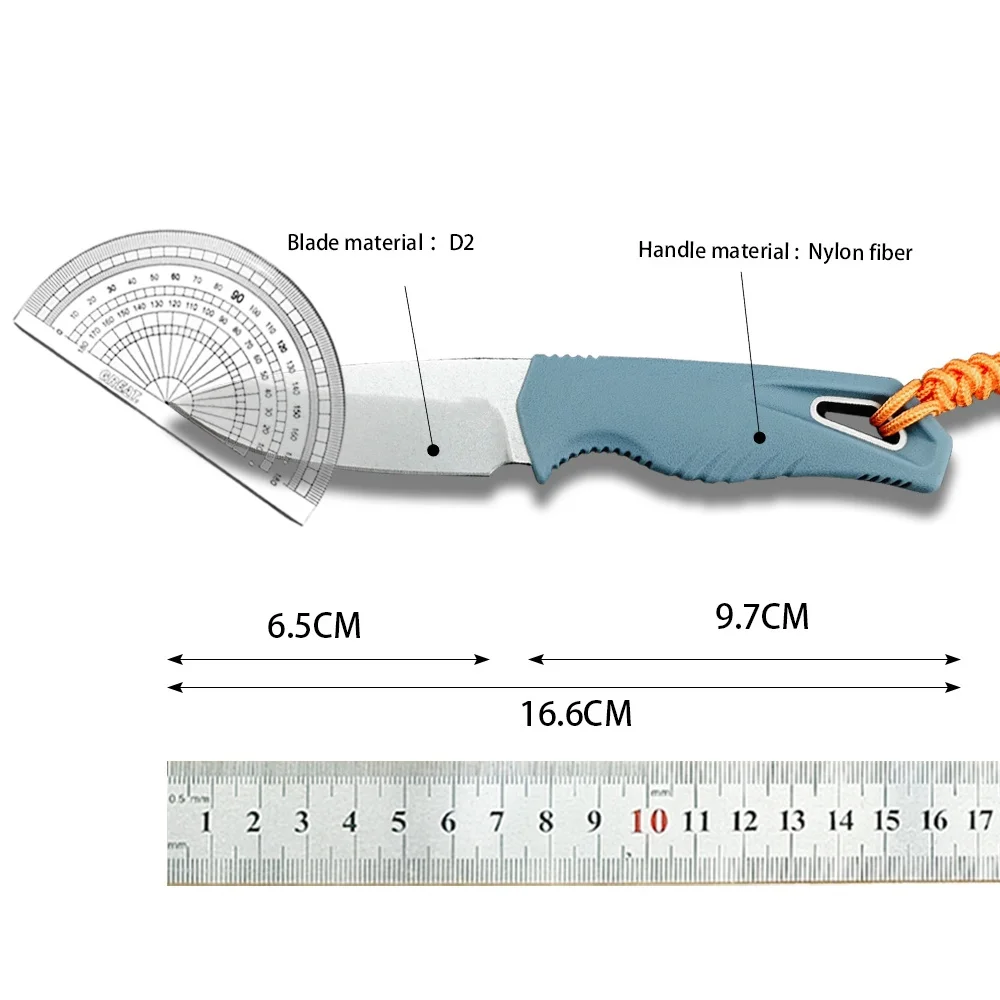 4 Styles BM Undercurrent 18040S Fixed Knife D2 Blade Blue Nylon Fiber Handle Outdoor Tactical Knife Portable Hunting EDC Tool