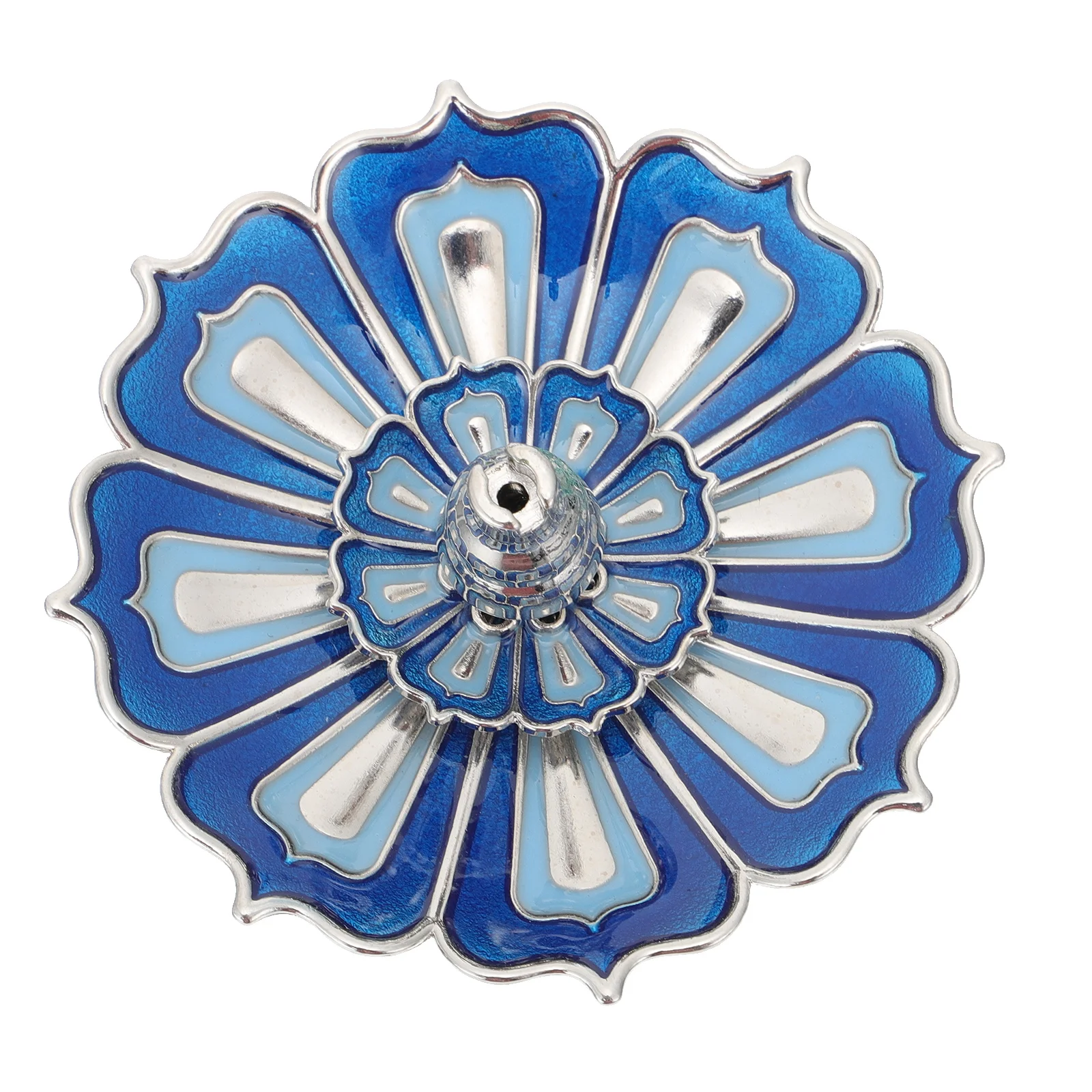 

1pc Vintage Incense Burner Lotus Shaped Alloy Material Meditation Aid Sleep Helper Home Decor Temple Supply Coiled Stick