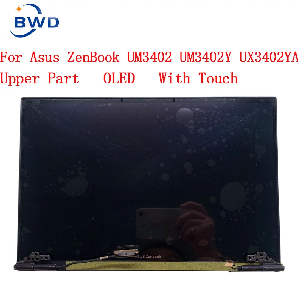 14.0 Cal dla ASUS ZenBook UM3402 UM3402Y UM3402YA zed 2880x1800 Panel wyświetlacza wymiana ekranu dotykowego górna połowa 100%
