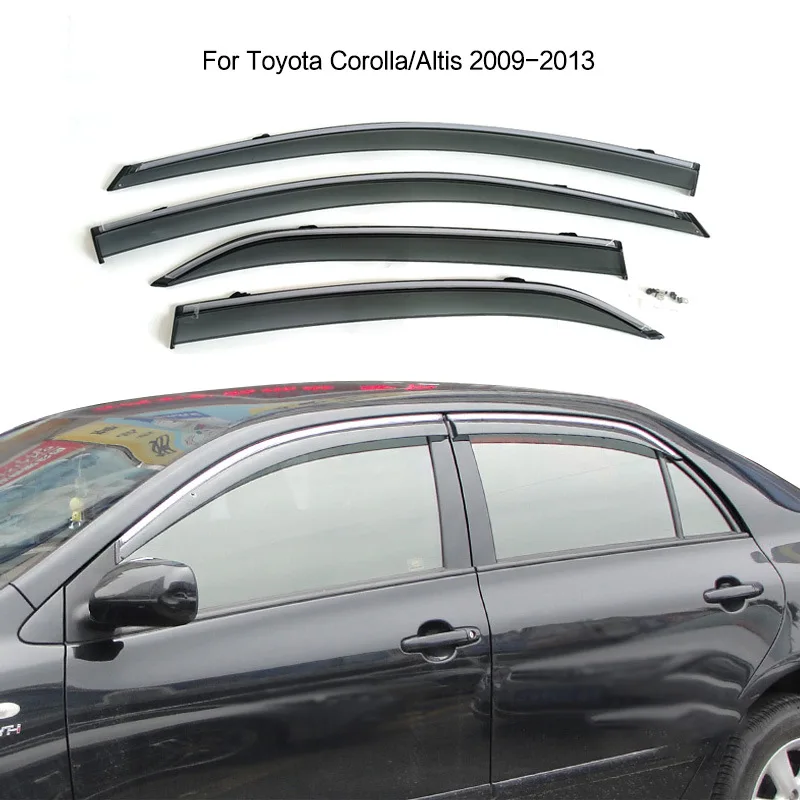 

Specially used for Toyota 2009-2013 Corolla Corolla Corolla injection molded high-quality window rain shield