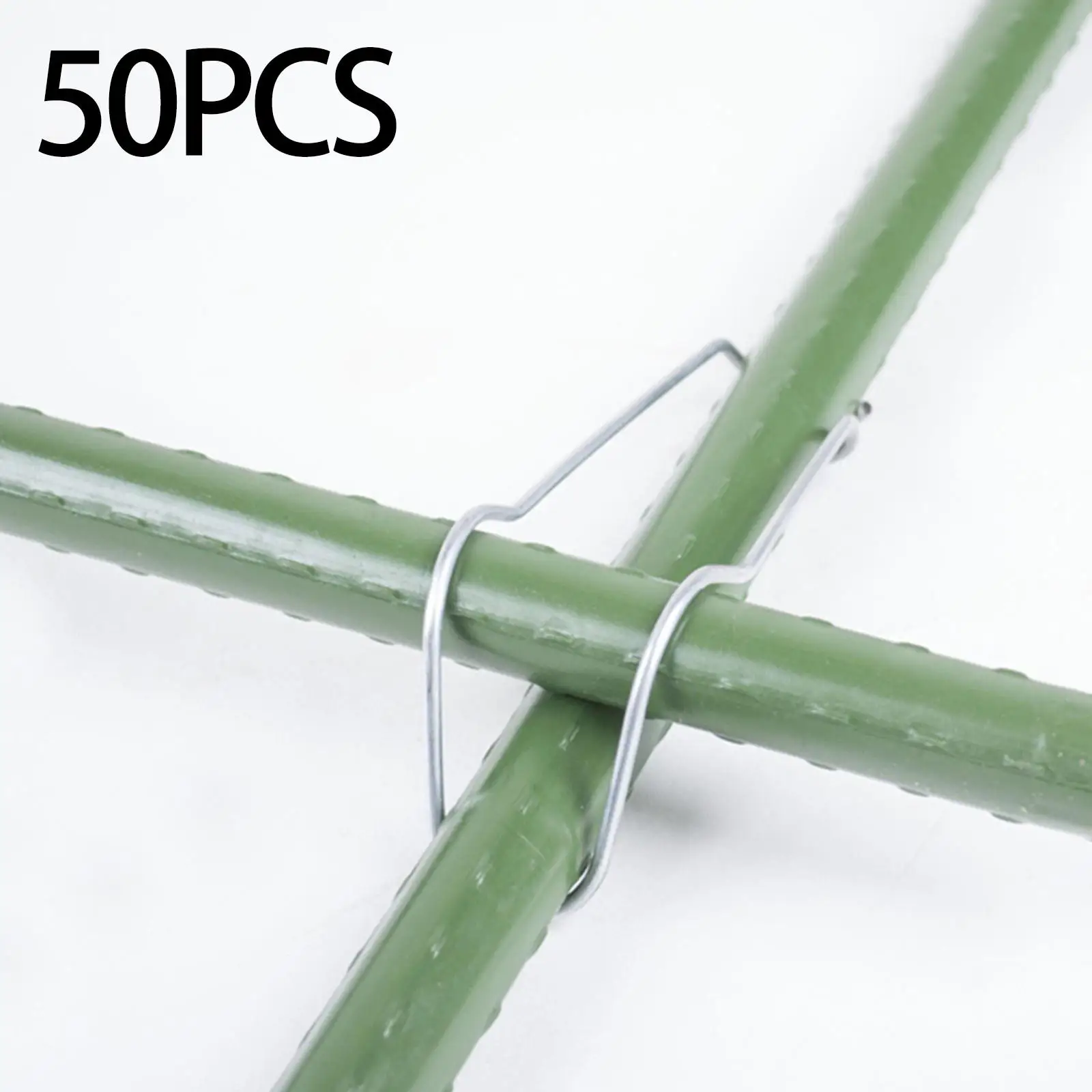 Plant Trellis Wire Clip Zinc Alloy Climbing Pipe Fixing Buckle Vegetable Support Holder for Garden Flower Vines