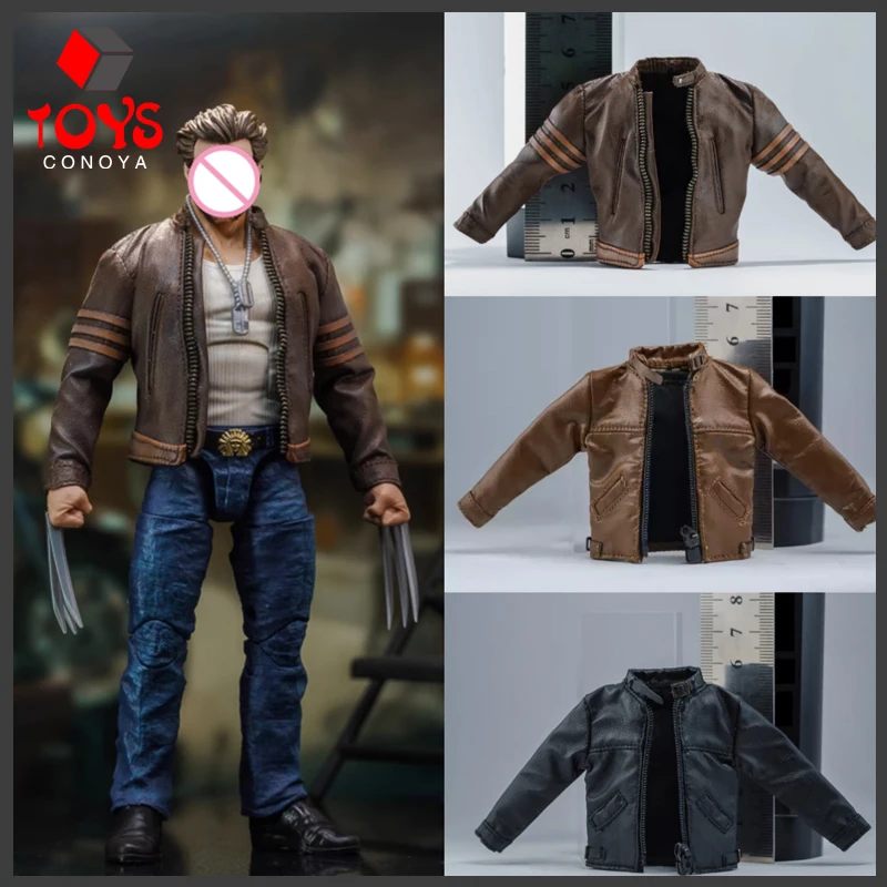 1/12 Scale Male Soldier Leather jacket Clothes Model Fit 6'' Logan Romankey Ant Notaman Male Soldier Action Figure Body