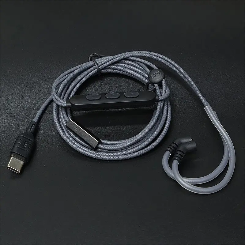 

JT1 Type-C to Flat 0.78mm Headphone Cable with Mic Recording Monitor DJ Live Stage In-ear Monitor Bluetooth Wire