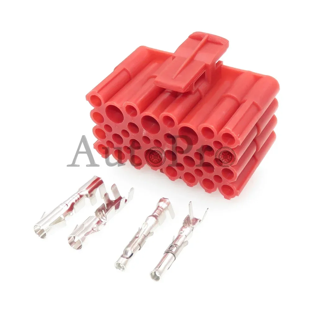 1 Set 28 Hole AC Assembly Auto Cable Harness Plug 926673-1 Red Automobile Electrical Connector Car Composite Socket