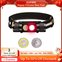 Sofirn-H25LR LED Rechargeable Headlamp USB C with 90 High CRI Bright White Light and 660nm Deep Red Torch