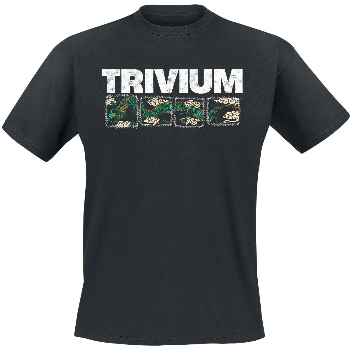 Camiseta con estampado de dragón verde de Trivium Band, camiseta informal 100% algodón de color neutro, ropa de calle Thrash Metal Rock para hombres y mujeres