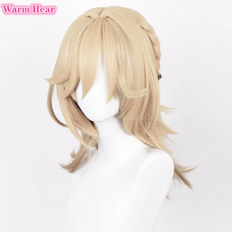 In Stock Kaveh Wig  Cosplay Pre Braided Linen Gold Wig Cosplay Anime Wigs Heat Resistant Synthetic Wigs Halloween