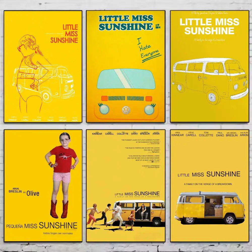 Movie Little Miss S-Sunshine Poster Wall Art Print Poster Waterproof Home Decor for Dorm Room Apartment Office Bedroom Gift