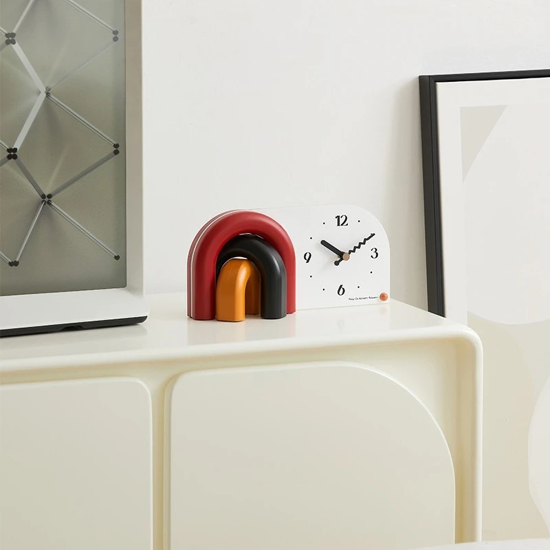 

Cream wind living room desktop ornament desk home porch TV cabinet clock decoration