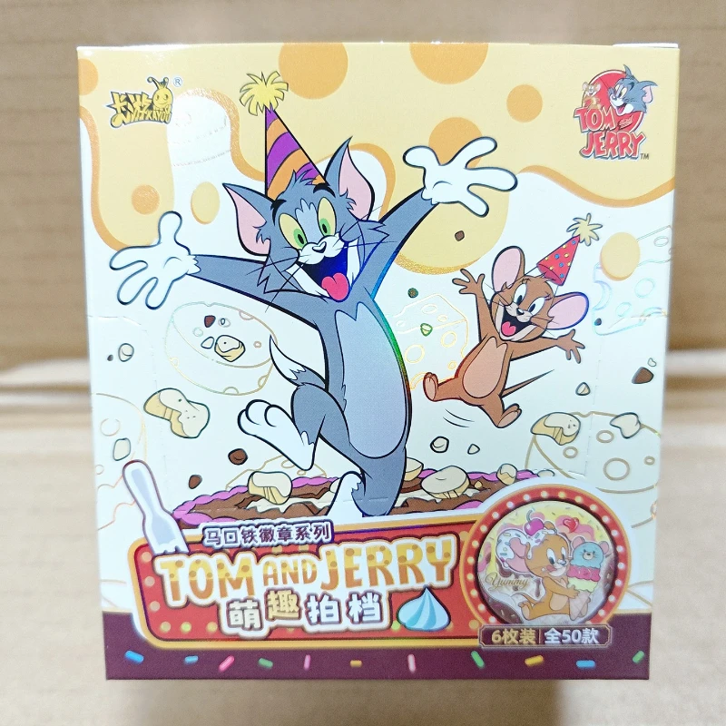 

Hot KAYOU Genuine Tom and Jerry Tinplate Badge Series Cute Partner Collection Badge Anime Peripheral Toy Children’s Holiday Gift