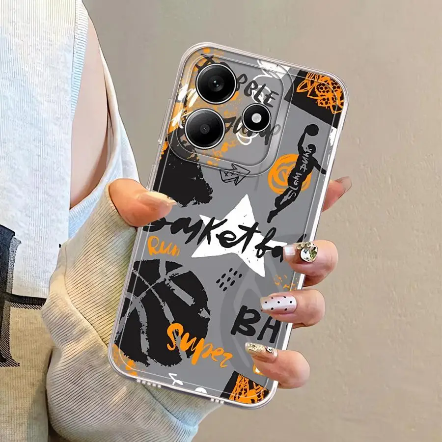 Soft Phone Cover Case for Xiaomi Redmi Note 11S 14C 12 A4 14 Pro Plus 13 12S 11 10S 9 9S 13C Basketball Man Cool