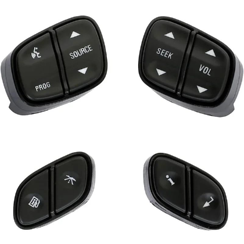 

4Pcs Steering Wheel Switch Control Buttons for Chevrolet Silverado 1500 2500 3500 ,GMC Sierra,Hummer H2,Cadillac Escalade,Buick