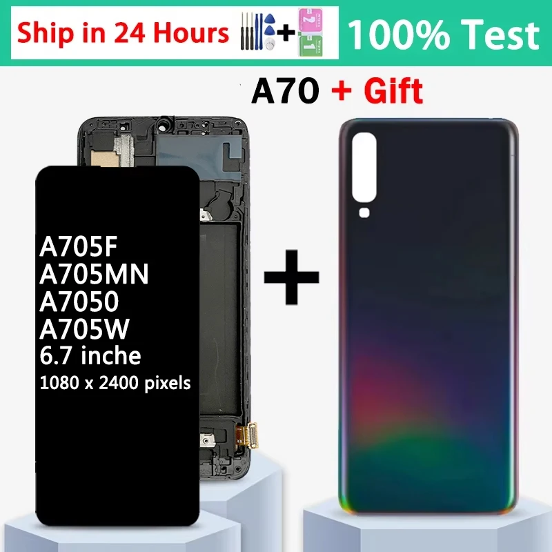 Test dla Samsung A70 wyświetlacz LCD ekran dotykowy Digitizer zgromadzenie A705 A705F A705FN/DS SM-A705MN wymiana wyświetlacza