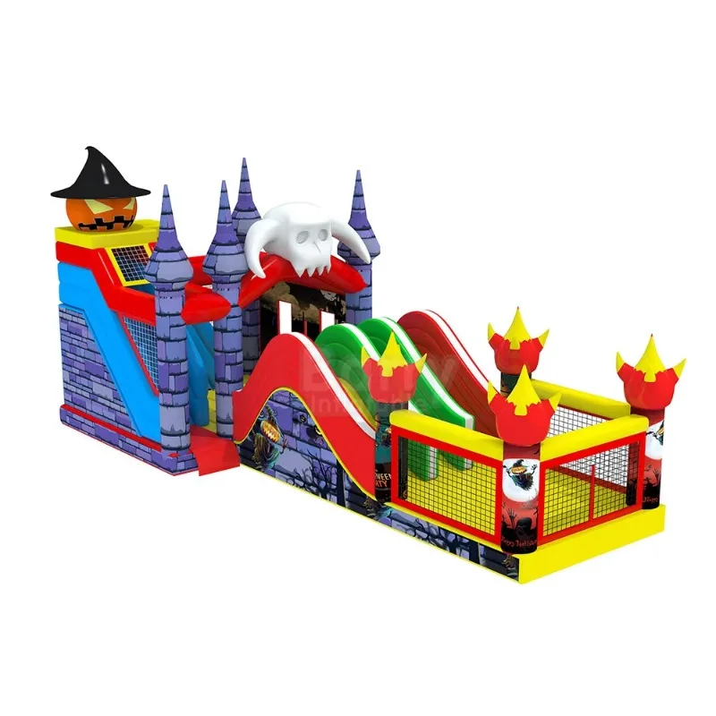 Commercial Fun Infla  Jumping Castle Bounce House Combo with Slide for Halloween Holiday Parties