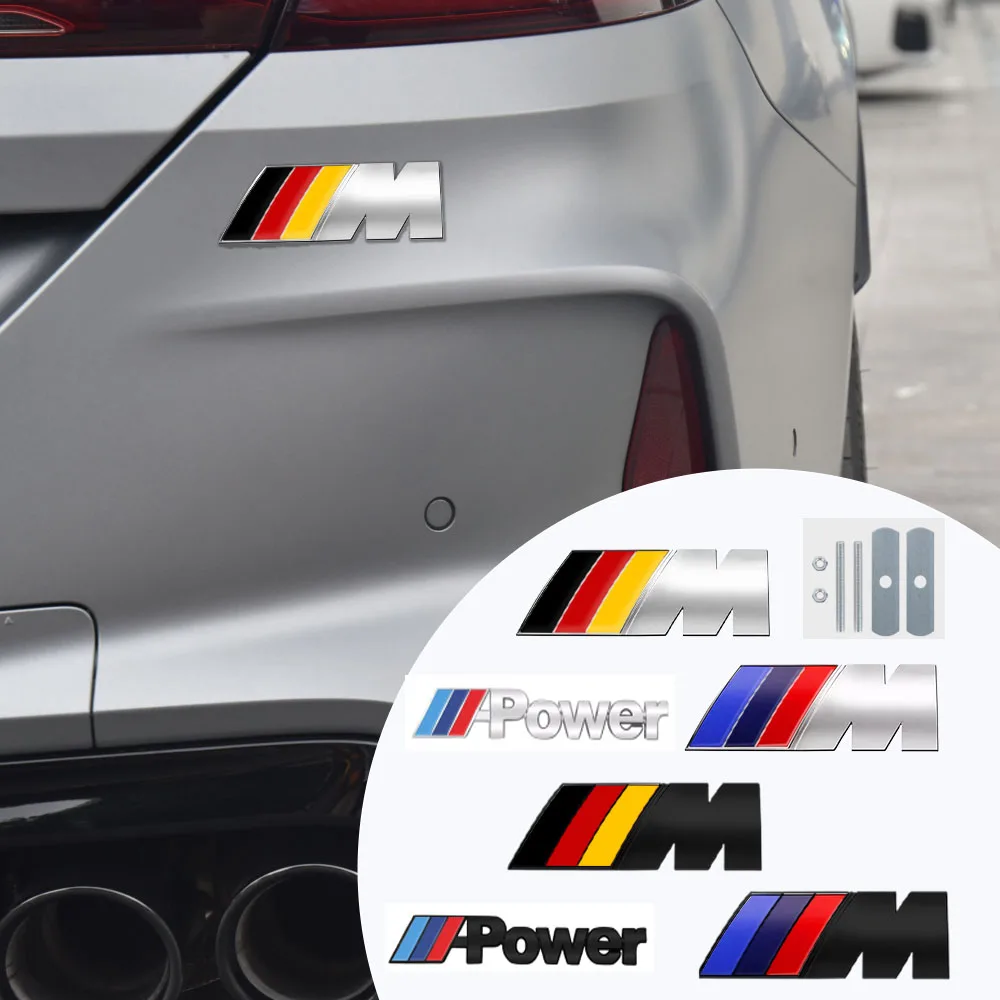 Car M Logo Fender Emblem Badge Rear Trunk Sport Sticker Grille Accessories For BMW M POWER F13 F15 F16 F30 F34 F32 F31 E36 E46