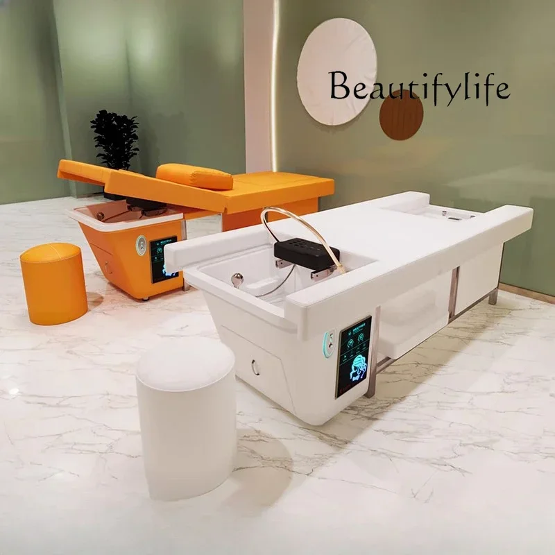 High-End Beauty Salon Special Electric Shampoo Massage Couch Massage Head Therapy Water Circulation Steaming Bed