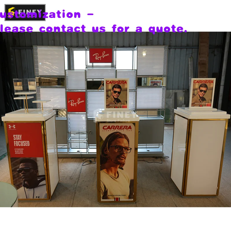 

custom.Sunglasses Shop Display Cabinet Optical Store Display Showcase Glass Shelf Design Showcase Furniture Stand Decoration