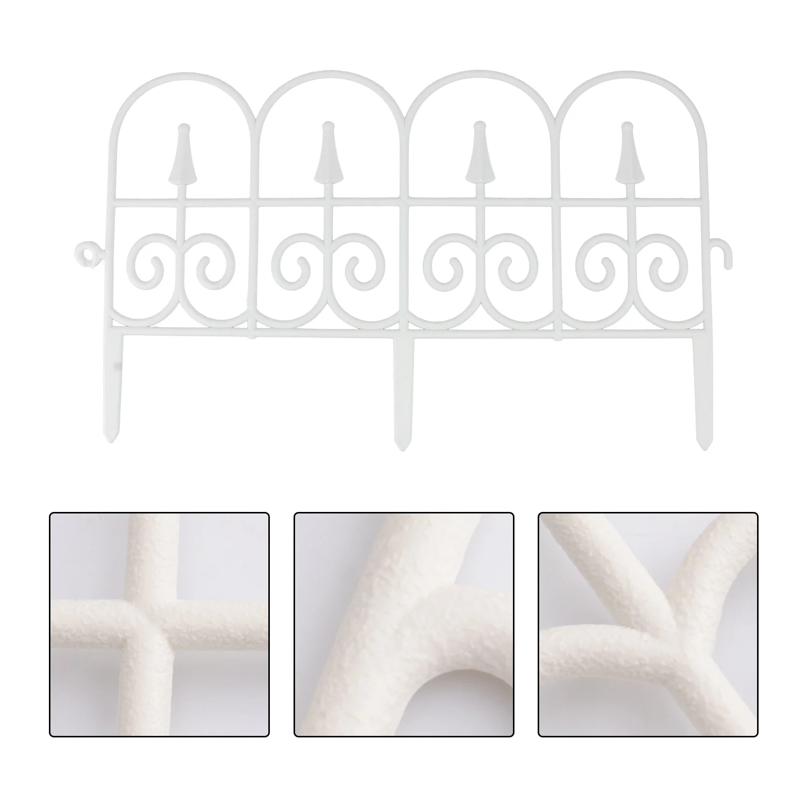 

3Pcs Plastic Garden Fence Panel Pastoral Path Fence Decorative Outdoor Wedding Yard Ornament Waterproof Anti-Rot