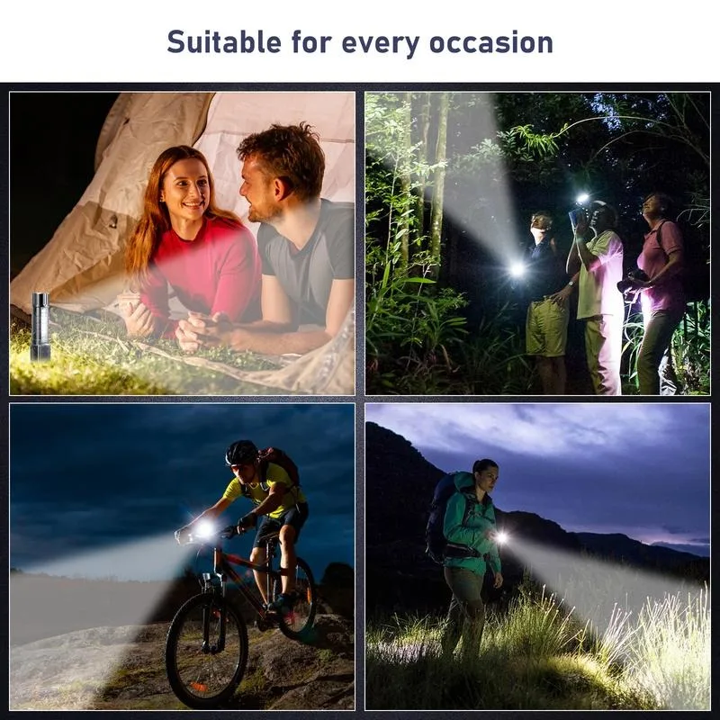 Usb Rechargeable Led Flashlights Summer Gifts, Waterproof Zoomable Flashlight Led Lights, Portable Lighting Equipment, World's B