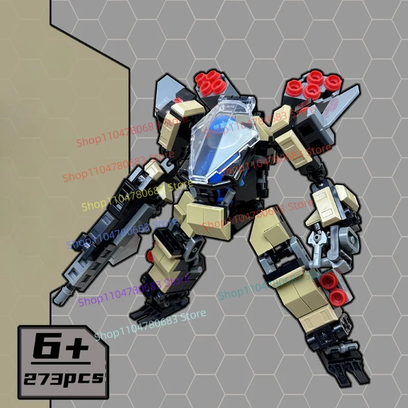 Neue MOC Militär-Bausteine Minifigur, Zusammengesetzter Mecha Kleinteiliges Lernspielzeug, Kinder-Urlaubsgeschenk