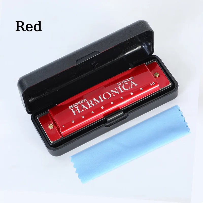 1 Piece with Random Color for Beginners, Students Practicing Harmonica, Children's Harmonica with 10 Holes, Metal Harmonica for Elementary School Students, Music Enlightenment Instrument, Dopamine Color Series, Great Holiday Gift