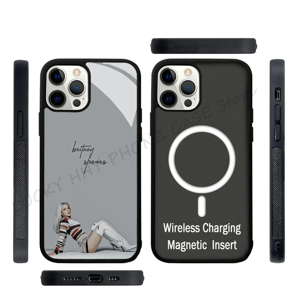 Singer Phone Case Strong Magnetic For IPhone 15 14 13 Pro Max 11 12 Mini B-Britney Spears For Magsafe