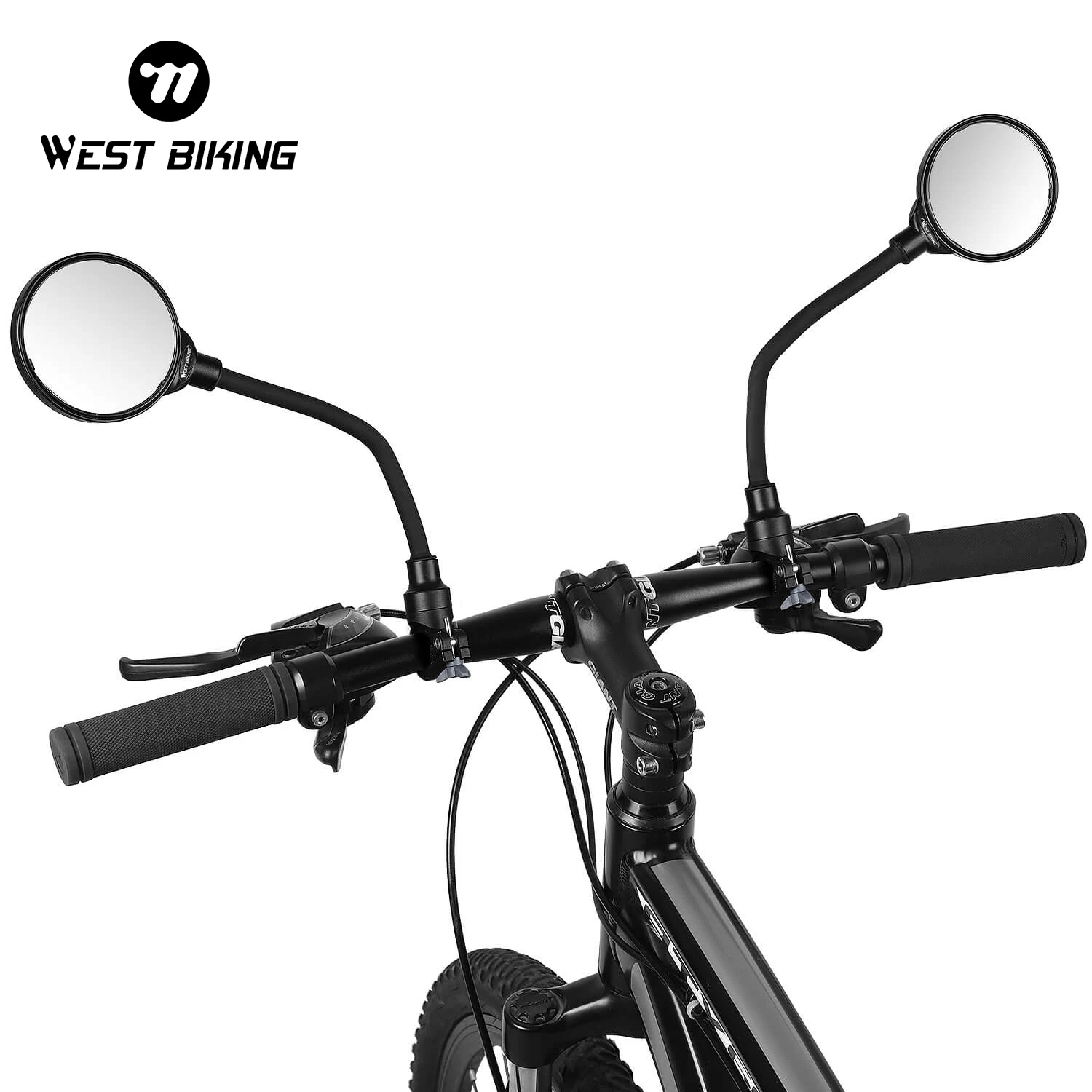 

WEST BIKING Bicycle Rearview Mirror 360° Rotation Adjustable Wide Angle Cycling Handlebar Rear View Mirrors MTB Road Bike Access