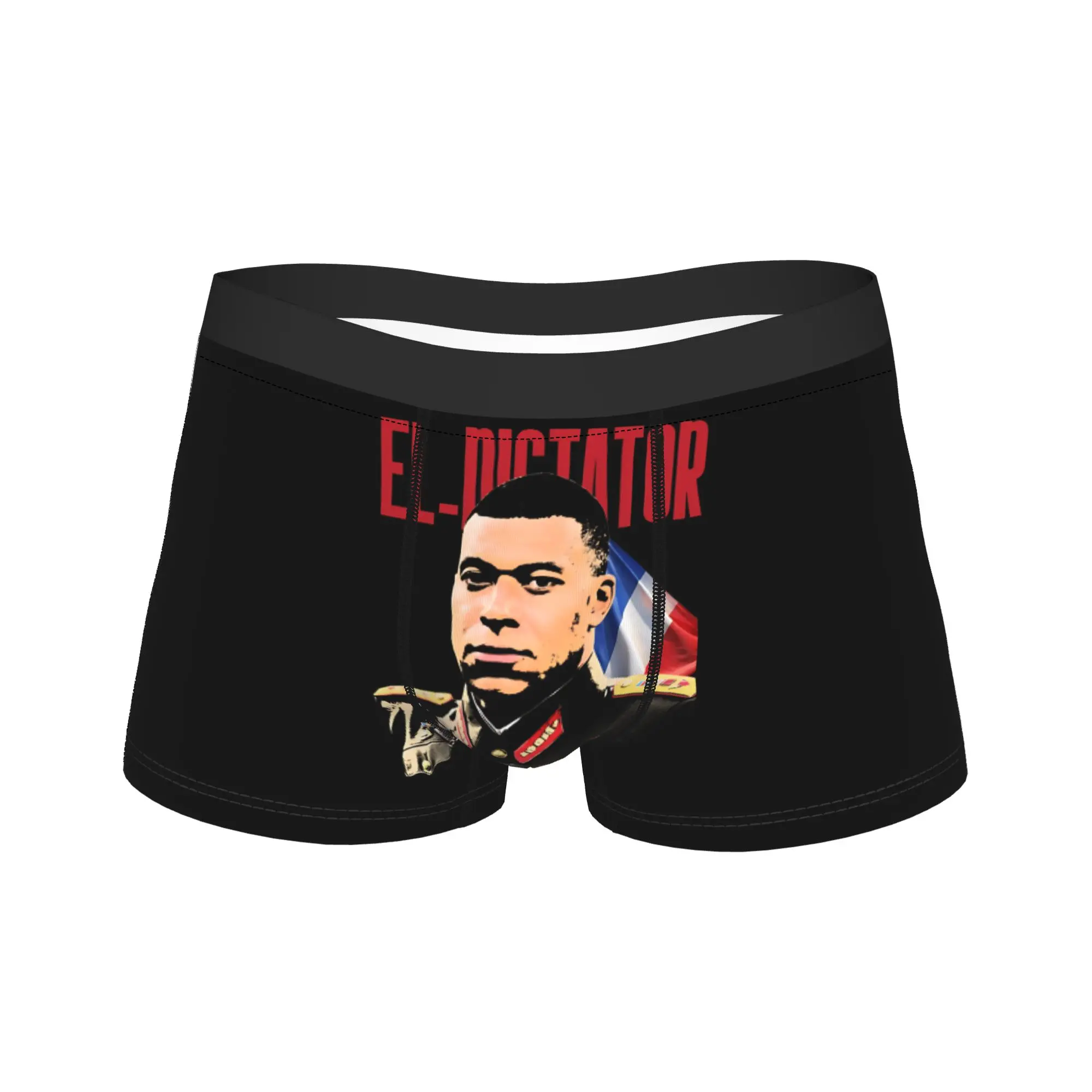 Kylian Mbappe The Dictator  Boxer Brief  Underwear Hot Sale Men's Classic Boxer Shorts Pattern Large Size Panties