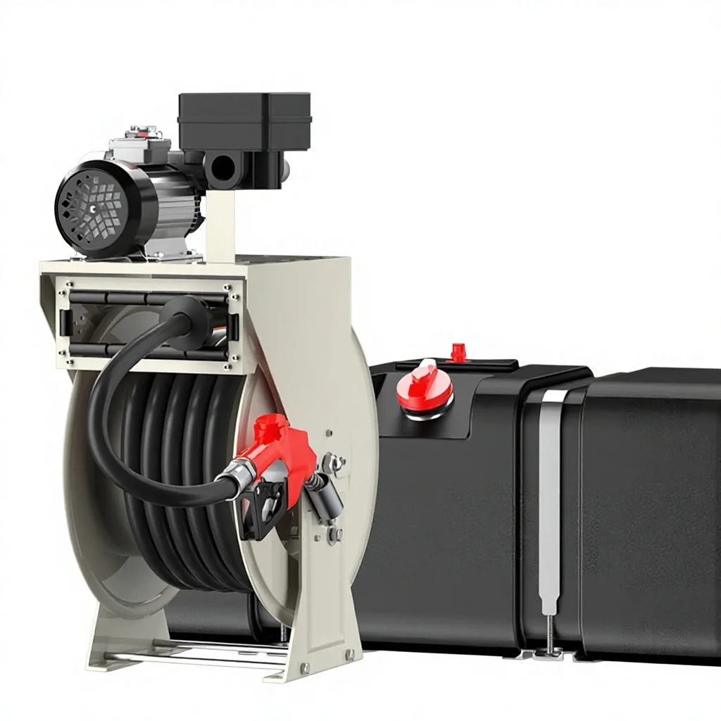 Dulan Integrated Oil Pump 12v24v220v Electric Refueling Machine diesel Vehicle-mounted Pricing Quantitative Reel Pump Extraction