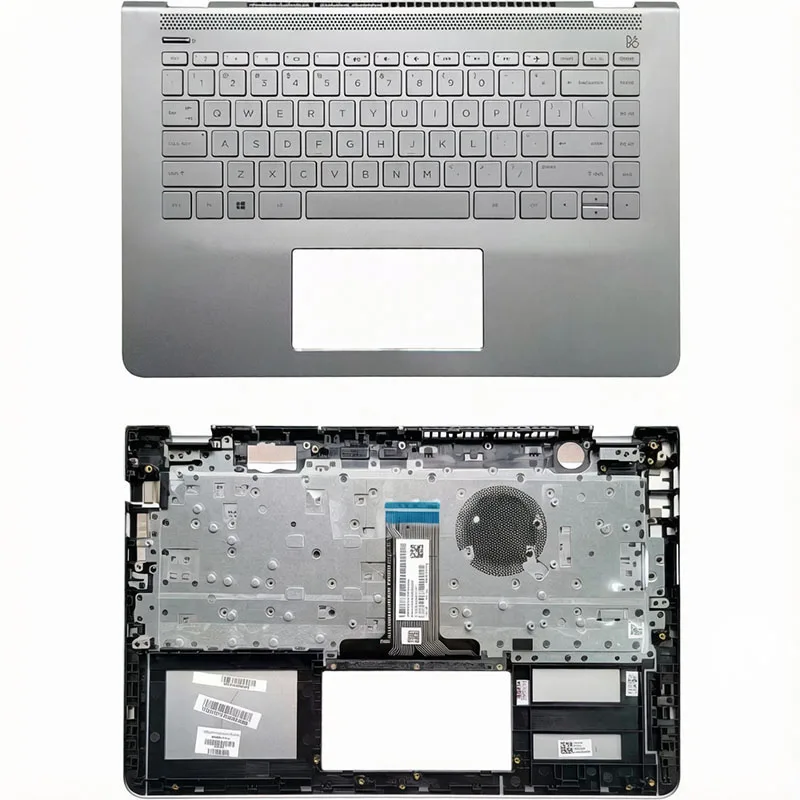 Laptop Palmrest With US Keyboard Non Backlight For HP Pavilion 14-BK 14-CC TPN-Q188 Silver Color
