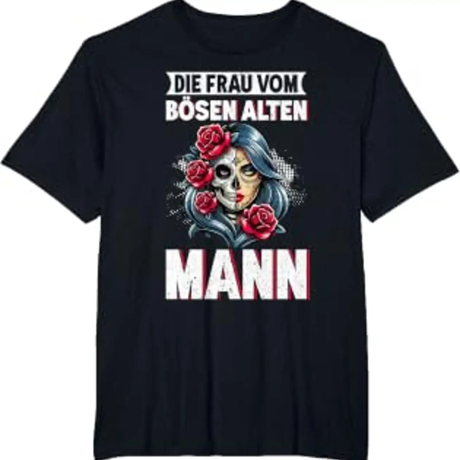 T shirt with German text Die Frau Vom Bösen Alten Mann Language vintage Washed Unisex graphic Stylish Casual fashion Soft
