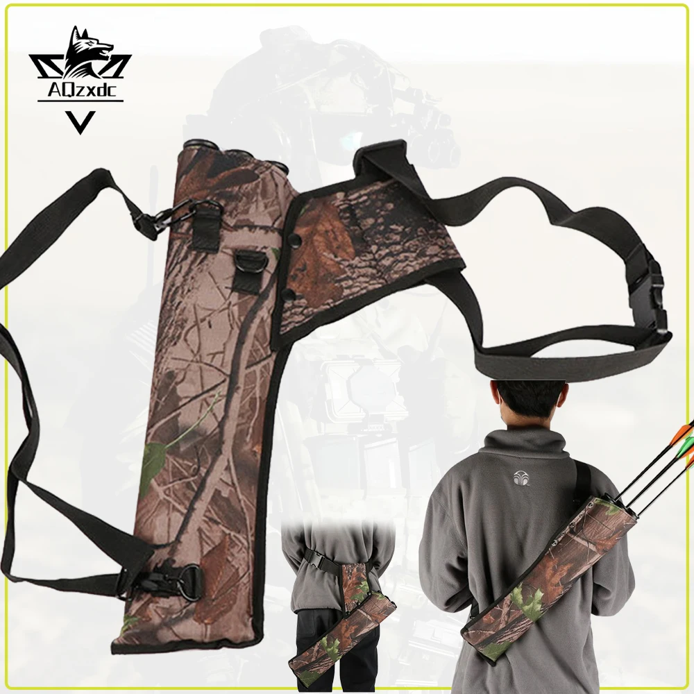 

Tactical Bow Quiver Durable Oxford Cloth Crossbody Quiver Case Storage Bag With 3 Quiver Pockets for Outdoor Hunting Archery