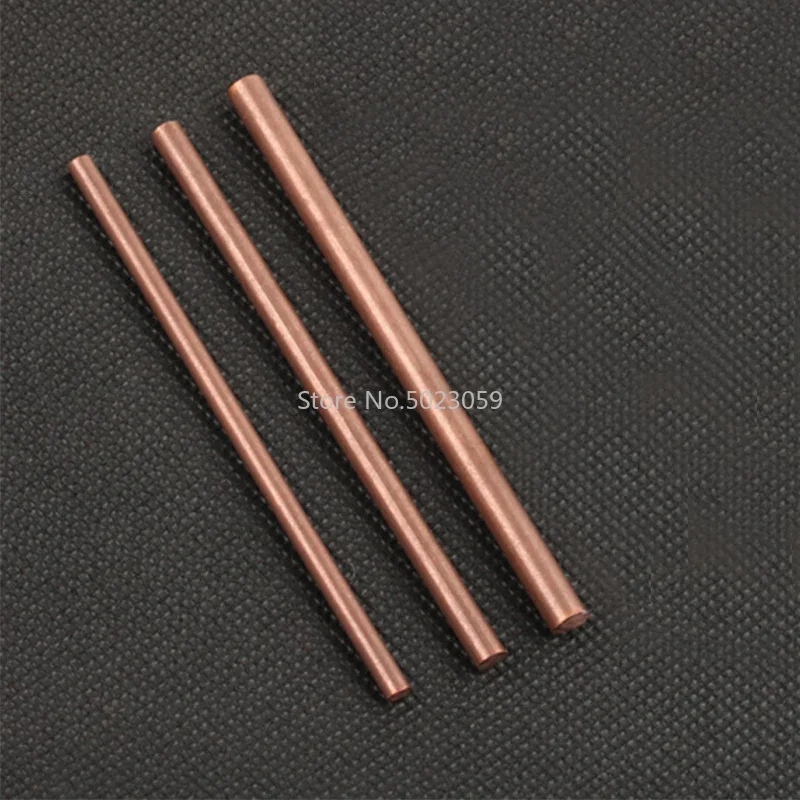 2pcs Hand-done Copper Bar Rod 100mm Stick for Knife Handle Part Diy Toys Accessories 4-6mm