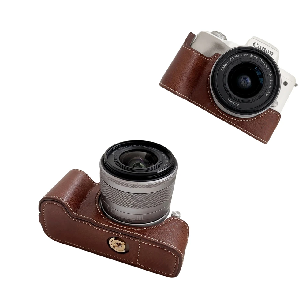 PU Camera Half Case Body Base Shell Skin Protector dla Canon EOS M5 M50 M50 Mark II M50II M50 Mark 2 EOSM5 EOSM50 M 50 Camera