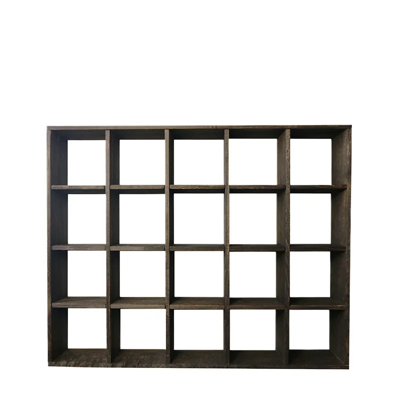 

Retro shelf wall hanging decoration on the wall Duobao Pavilion teapot teacup storage grid