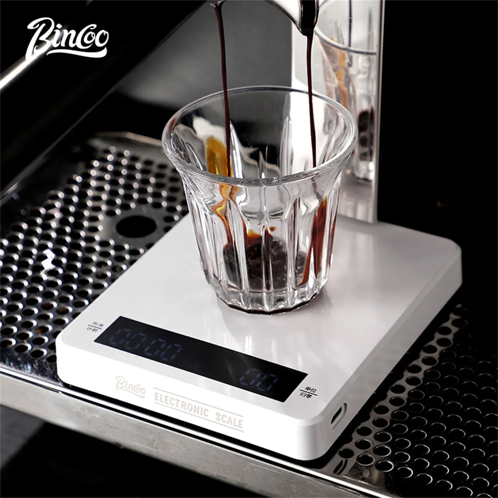 Bincoo-Hand-Brewed Electronic Coffee Bean Weighing, Smart Timer, Italian Style, Special Coffee Tools