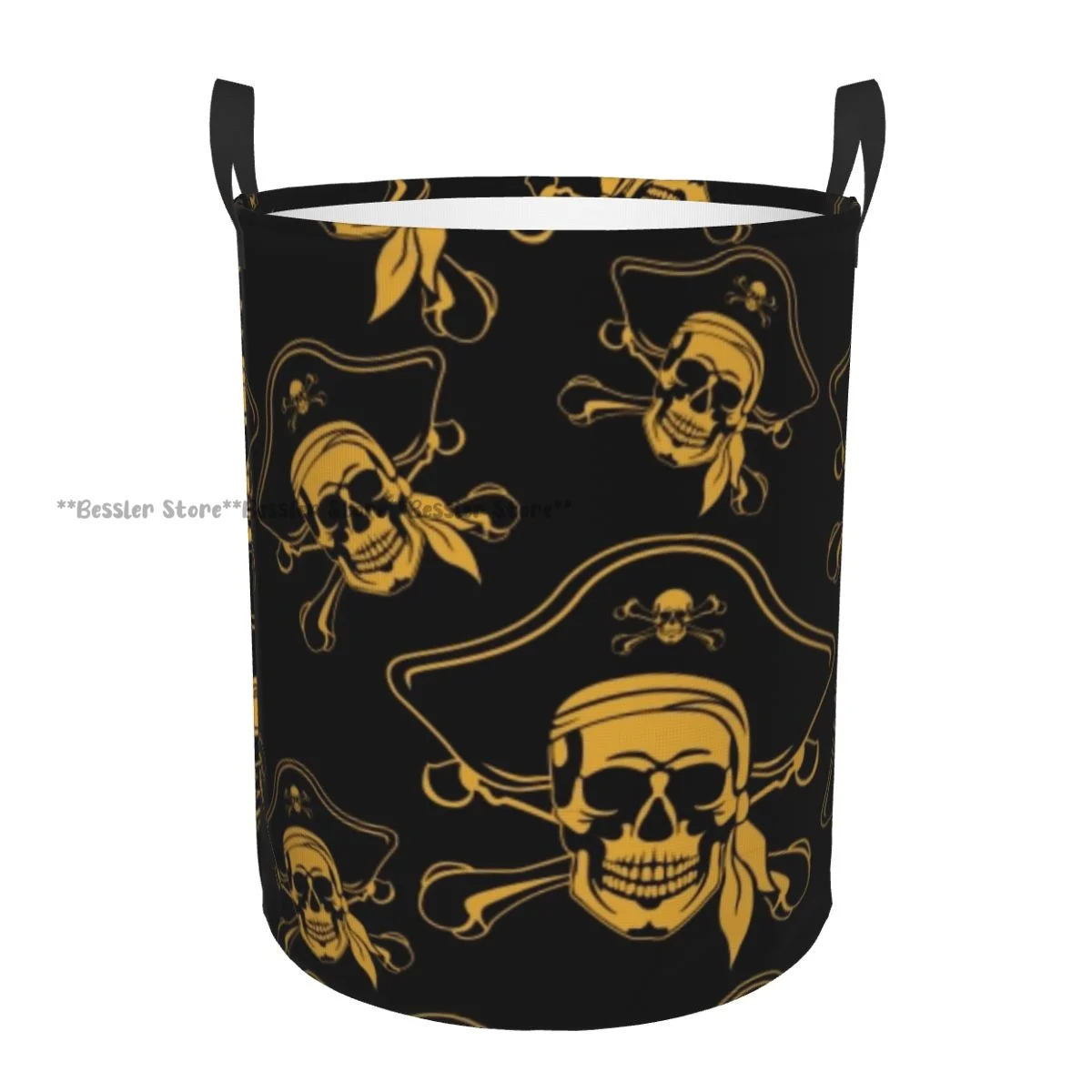 Cheerful Roger Pattern Laundry Basket Folding Dirty Clothes Toys Storage Bucket Household