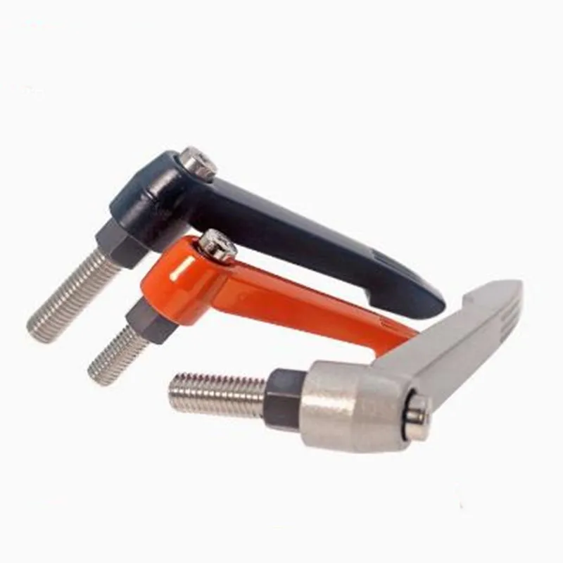 1Pc 304 M4 M5 M6 M8 Stainless steel thread Clamping Lever L shape Adjustable Handle Locking  Male Thread Knob Bolt Screw