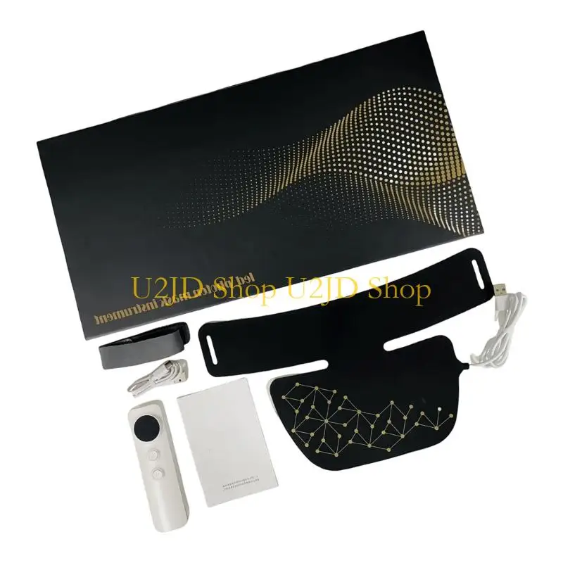 U2JD LEDレッドブルーライトセラピーネックマスクデバイスアニス剤削減のための人間工学的ホームスキンケアツール