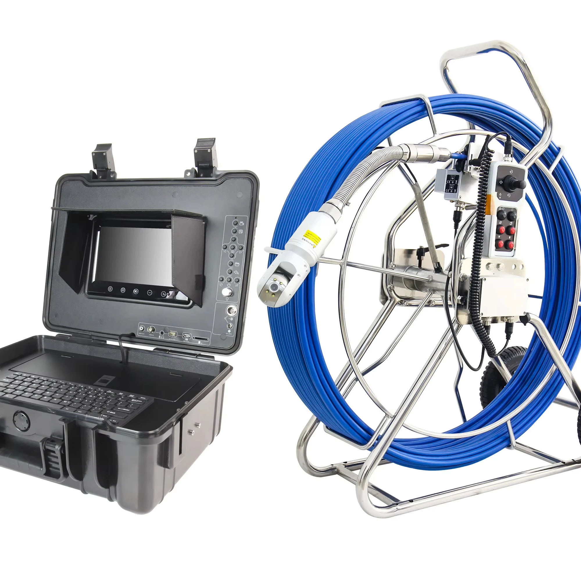 كاميرا الصرف الصحي 512 هرتز Sonde التسوية الذاتية فحص آبار المياه العميقة خط أنابيب السباكة استنزاف كاميرا فحص الأنابيب